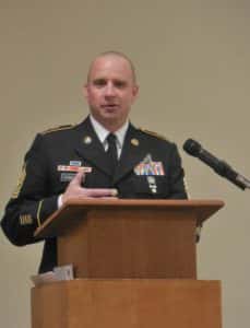 Heroes Dinner guest speaker Iowa National Guard CSM Jeremy Strasser