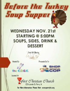 Before the Turkey Soup Supper 2018