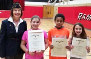 (L-R): Barb Labate, Callie Martin, Trysten Naylor and Addison Gannon. Photo courtesy of American Legion Post #11