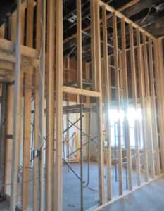 A look at master bedroom from living room area