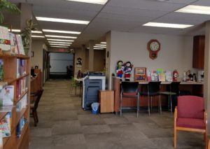 Front coffee bar area. Photo courtesy of Churdan Library