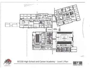 Floor Plan 1 for the new high school and career academy. Image courtesy of GC Schools