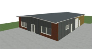 Conceptual design of exterior of the food pantry. Image courtesy of ARC Board