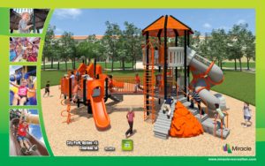 Finalized design for new playground equipment. Image courtesy of Boland Recreation