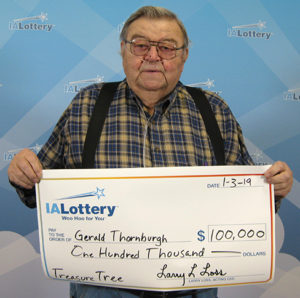 Gerald Thornburgh; photo courtesy of Iowa Lottery through IALottery.com