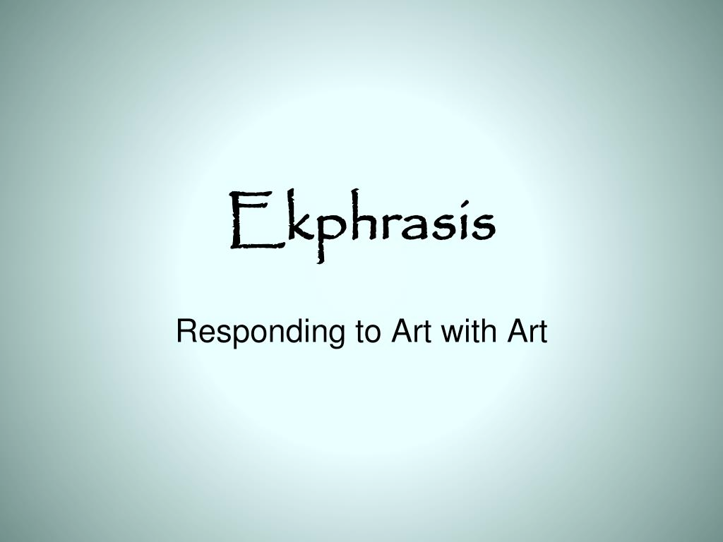 ekphrasis