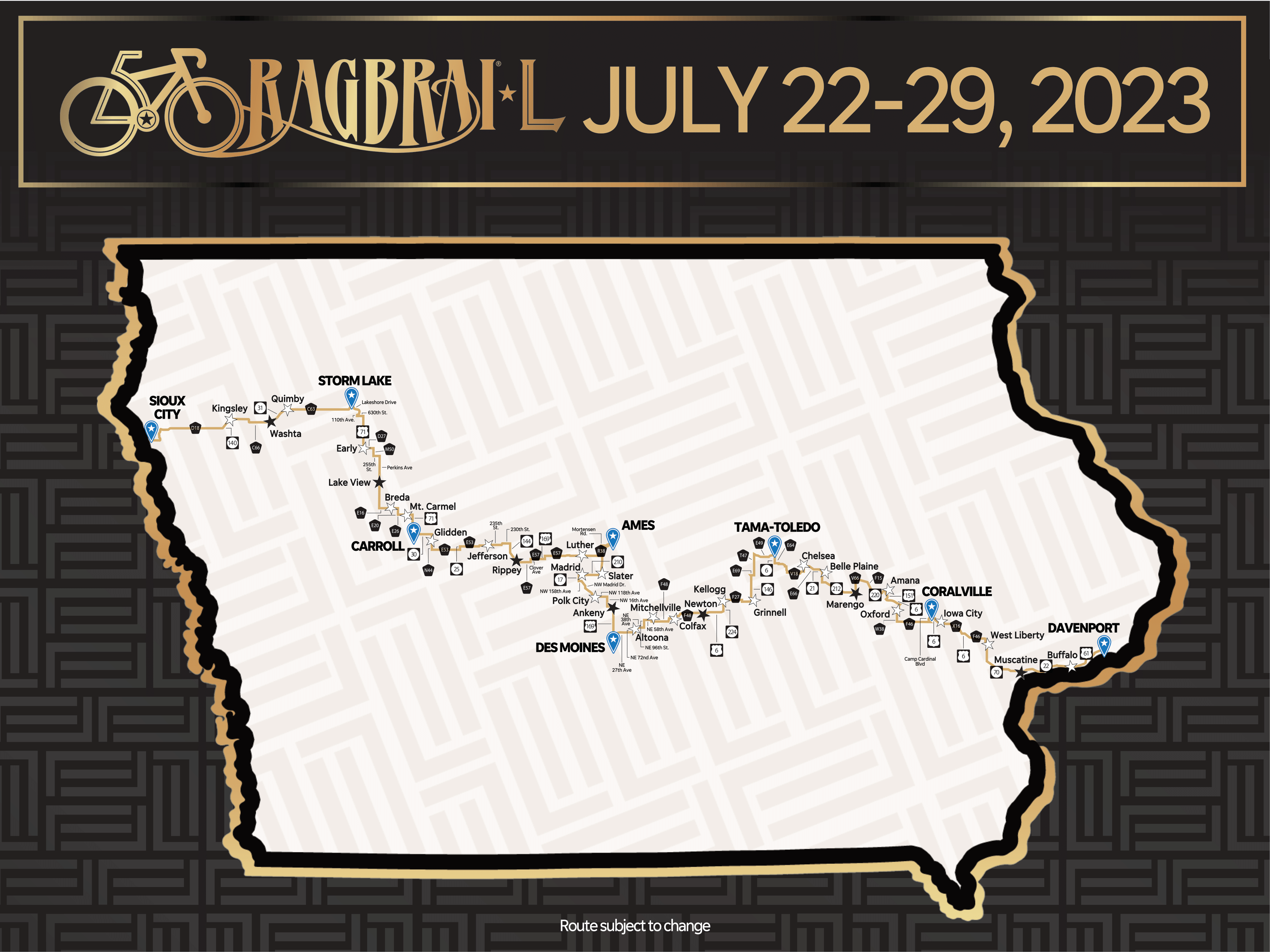 Jefferson, Rippey Pass Through Towns for 2023 RAGBRAI Raccoon Valley