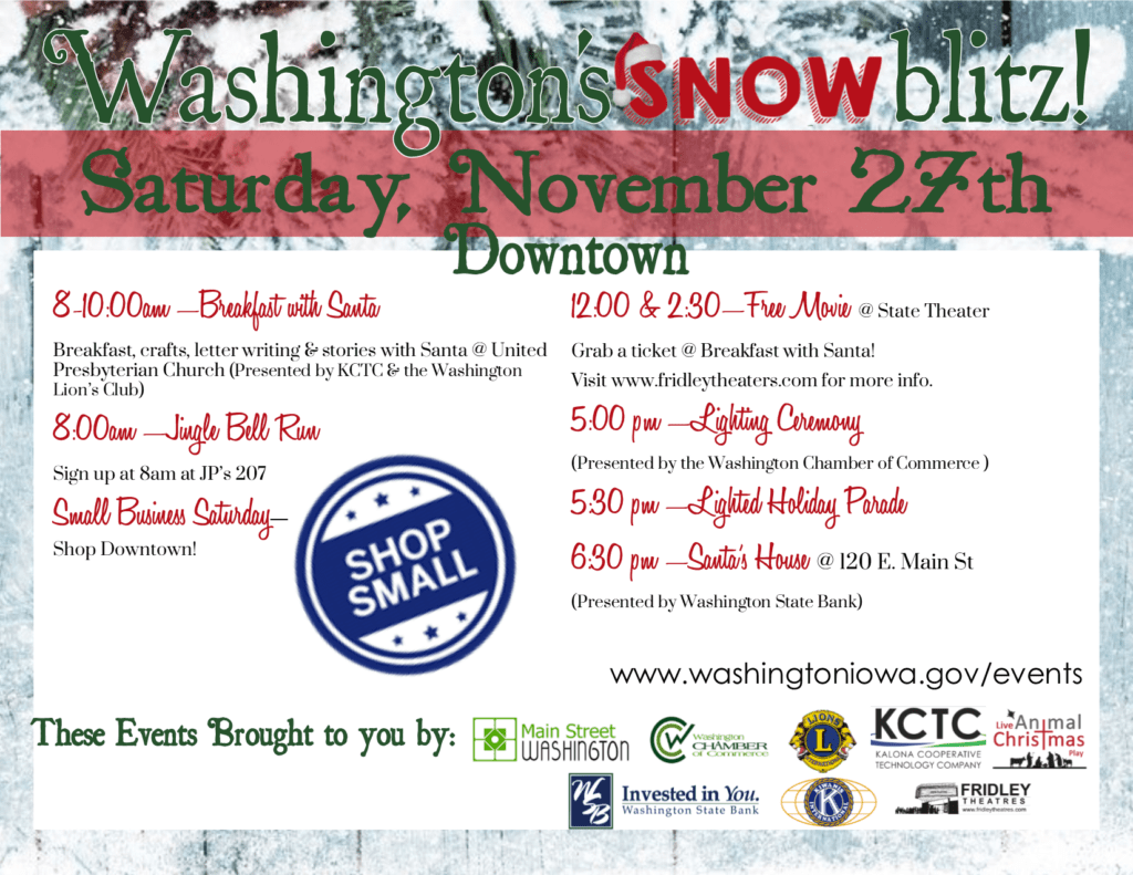 Reminder: Washington's Snow Blitz Events Today | KCII Radio - Vimarsana News