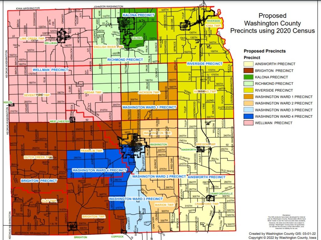 Washington County, Kalona Changing New Election Precinc - Vimarsana News