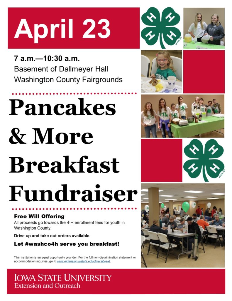 Washington County 4-H Hosting Pancake Breakfast, Cattle, Horse Events Next Weekend - Vimarsana News