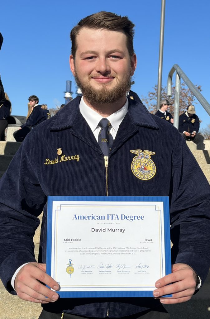 Mid Prairie Graduate Earns American FFA Degree KCII Radio The One 