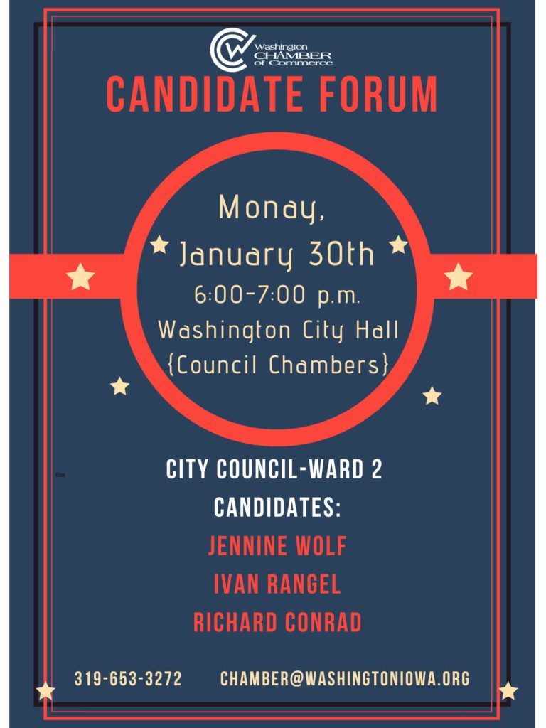 Washington Chamber of Commerce holding Ward Two Candidate Forum - Vimarsana News
