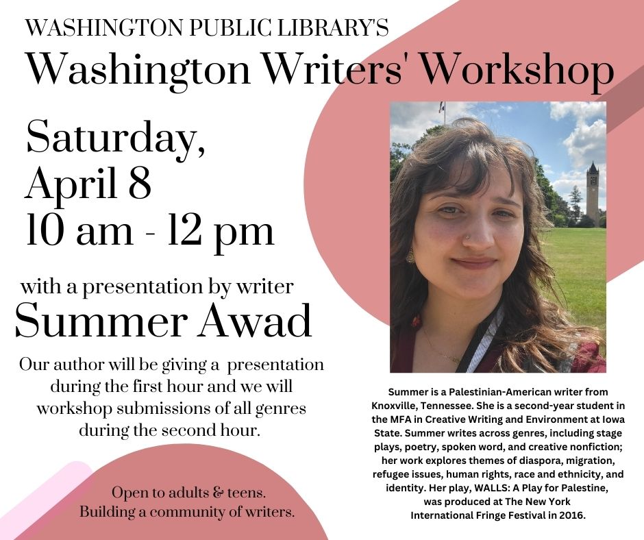 Washington Writers' Workshop Saturday | KCII Radio - The One to Count On - Vimarsana News
