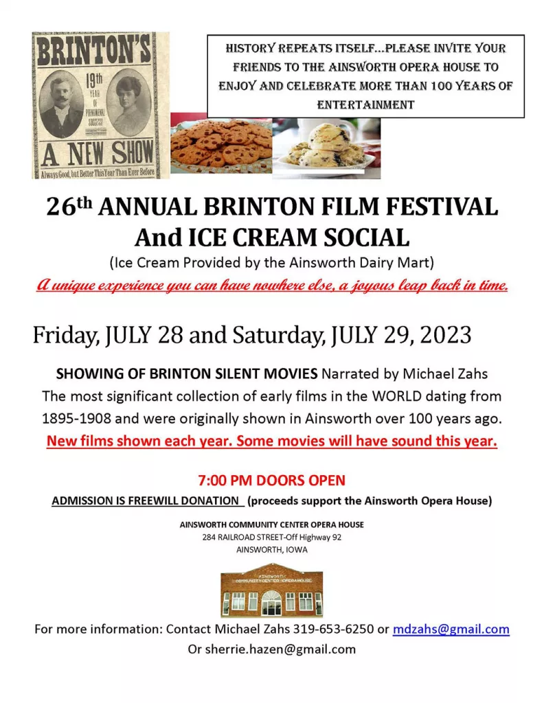 26th Annual Brinton Film Festival Tonight and Tomorrow - Vimarsana News