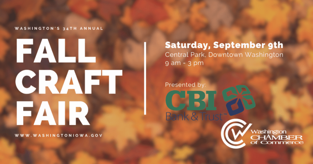 Washington Chamber's 34th Annual Fall Craft Fair Tomorrow  | KCII Radio - Vimarsana News