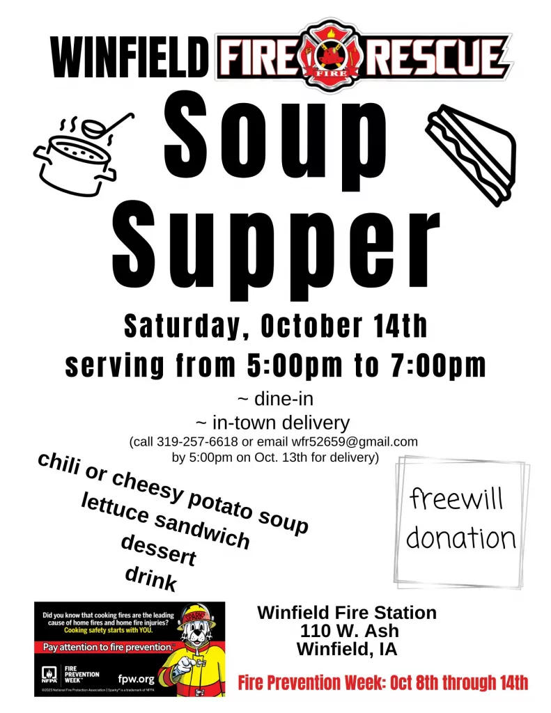 Winfield Fire & Rescue Hosting Soup Supper Saturday - Vimarsana News
