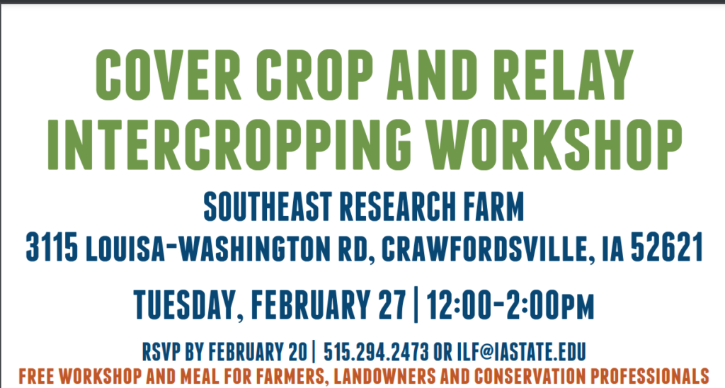 Cover Crops and Relay Intercropping Workshop February 27th - Vimarsana News