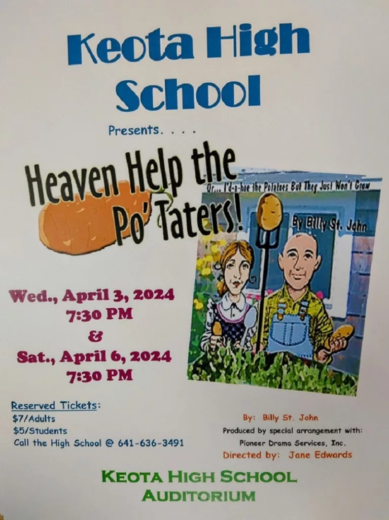 Keota Spring Play This Wednesday, Saturday - Vimarsana News