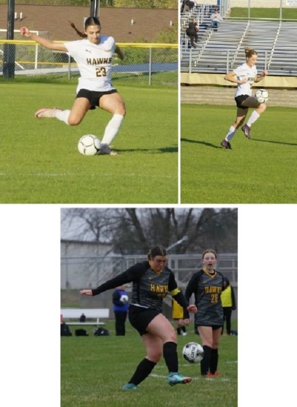 Trio of Girls Soccer Hawks Named All-River Valley