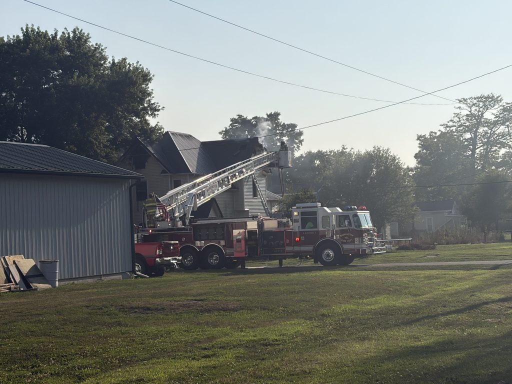 A house caught fire in Brighton Wednesday. At approximately 5 p.m. Wednesday, the Brighton Fire Department was paged to a structure fire in a two-story yellow house on the corner of Harrison and Madison Street. KCII News