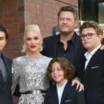 Gwen Stefani & Blake Shelton w/Kingston^ Apollo and Zuma Rossdale on Hollywood Boulevar/dHollywood Walk of Fame. October 19^ 2023