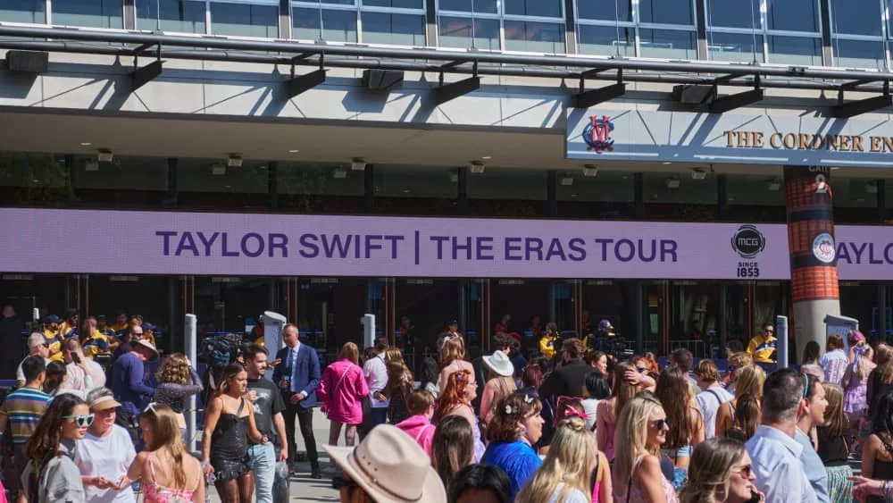 Melbourne^ Victoria^ Australia. 02-16-2024. 96^000 Attendance at Taylor Swift's ERAS Tour.