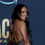 Mickey Guyton at the 2022 Academy of Country Music Awards Arrivals at Allegient Stadium on March 7^ 2022 in Las Vegas^ NV