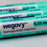 Wegovy semaglutide pens for treatment of chronic obesity^ close up