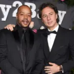 Donald Faison and Zach Braff arrives for Baby2Baby Annual Gala on November 12^ 2022 in West Hollywood^ CA