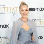 Sarah Jessica Parker wearing dress by Fernando Garcia for Oscar de la Renta attends premiere of And Just Like That by HBO MAX at MoMA New York^ NY - December 8^ 2021