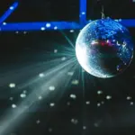 Disco ball^ party lights and lasers