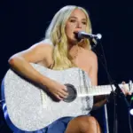 Megan Moroney performs in Hollywood^ Florida on November 14^ 2024 as part of Audacy’s Stars and Strings benefit concert.