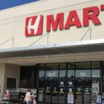 H Mart supermarket entrance. An American supermarket chain^ specializes in providing Asian foods^ operated by the Hanahreum Group^ Lyndhurst^ NJ CARROLLTON^ TX^ US-JUL 1^ 2018