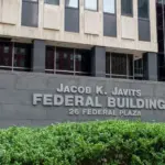New York^ NY^ USA - September 23^ 2021: Exterior of Jacob K^ Javits Federal Building at 26 Federal Plaza