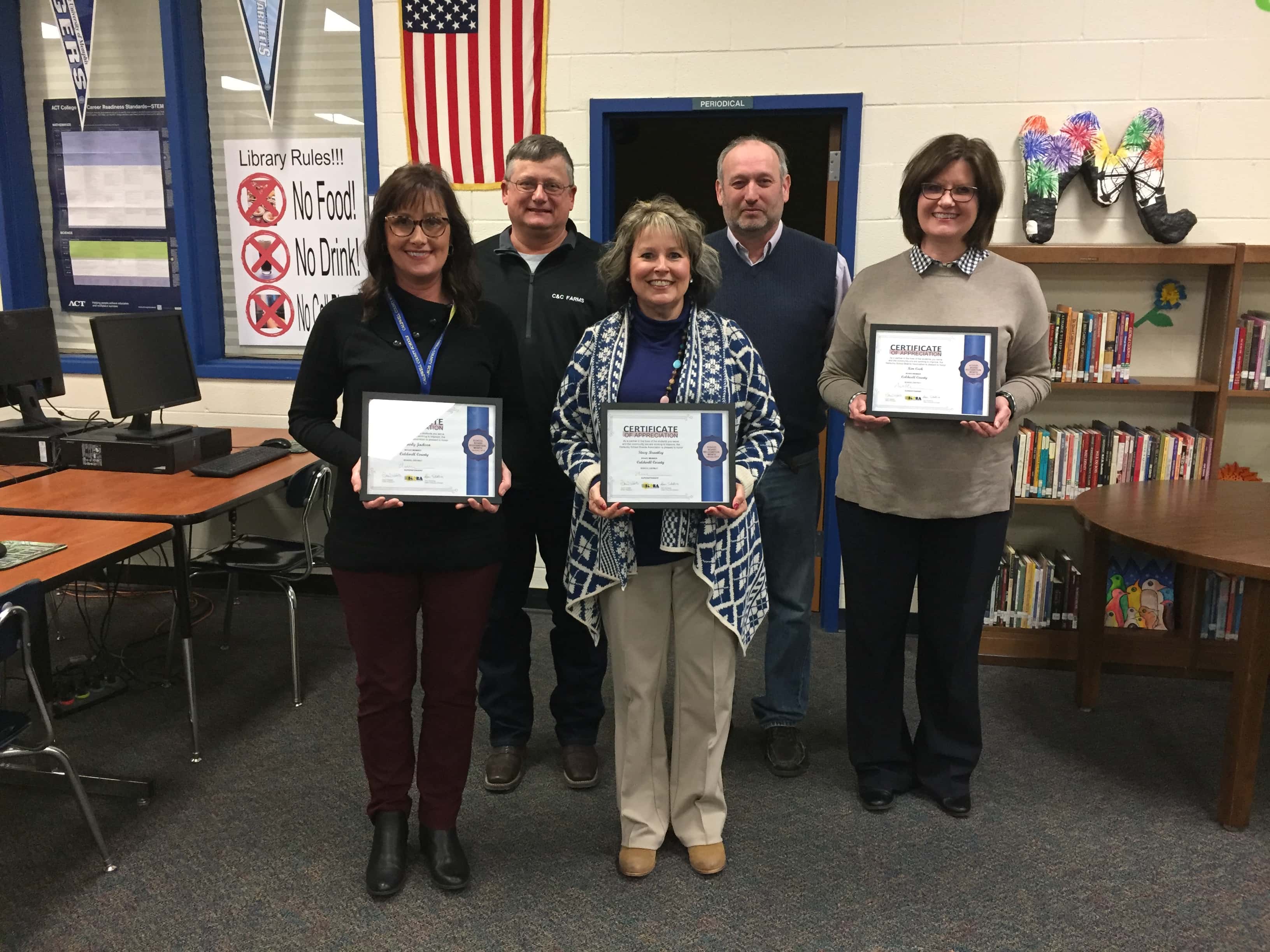 Local School Board Members Recognized at Board Meeting WPKY 103.3 FM