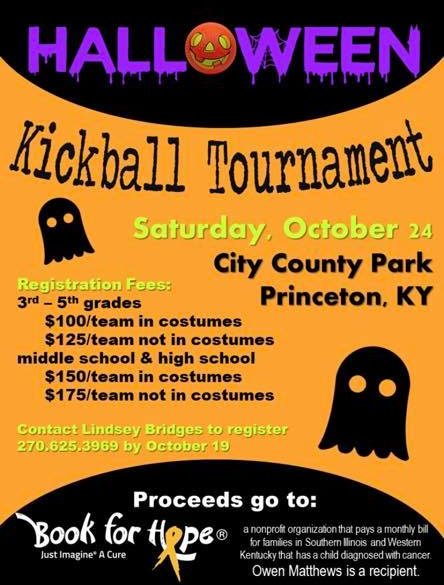 Halloween Softball and Kickball Tournament to Benefit Book For Hope ...