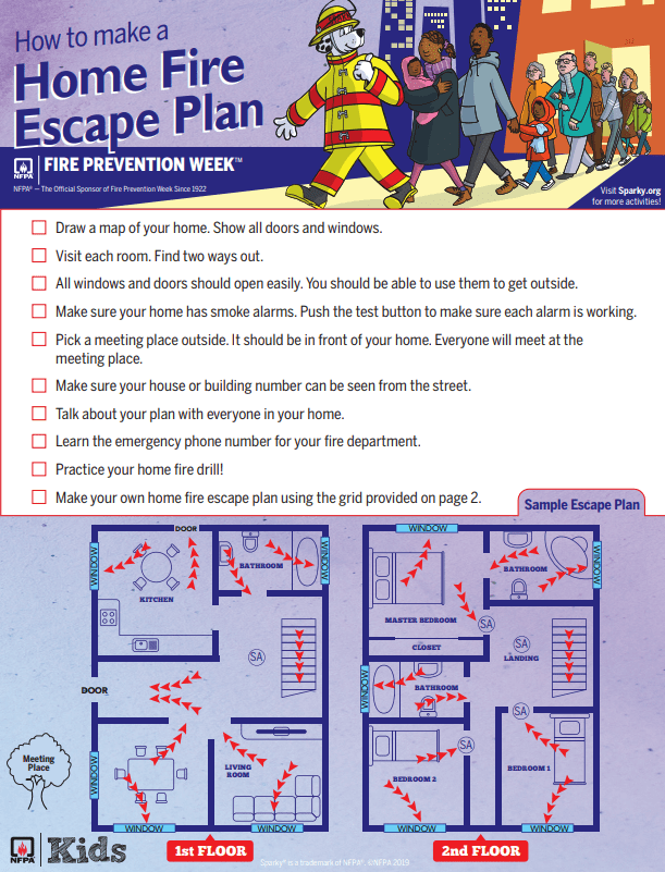 Fire Escape Plan Worksheets Available At George Coon Public Library WPKY
