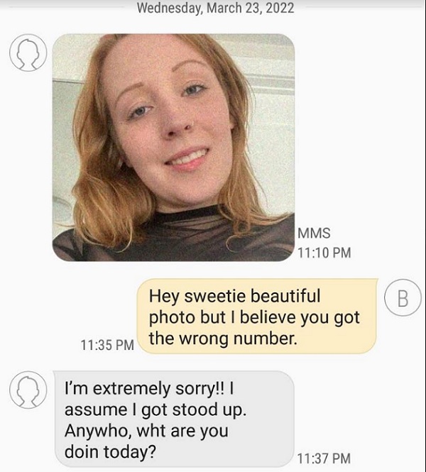 text messages wrong number