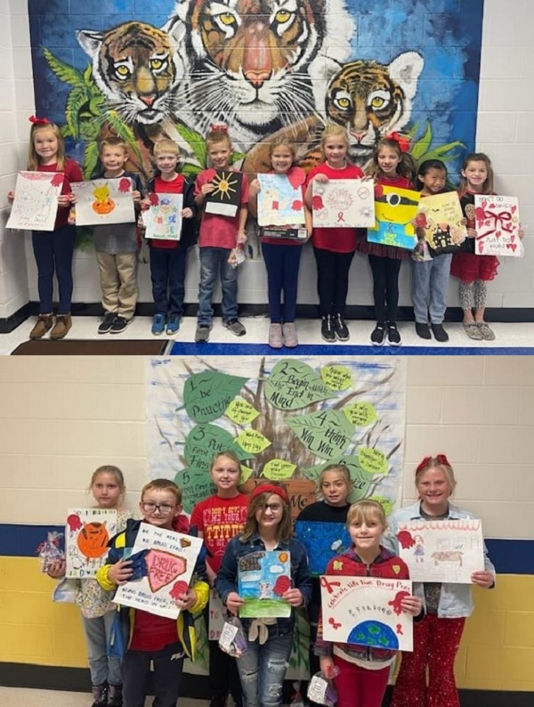 Primary And Elementary Students Celebrate National Red Ribbon Week