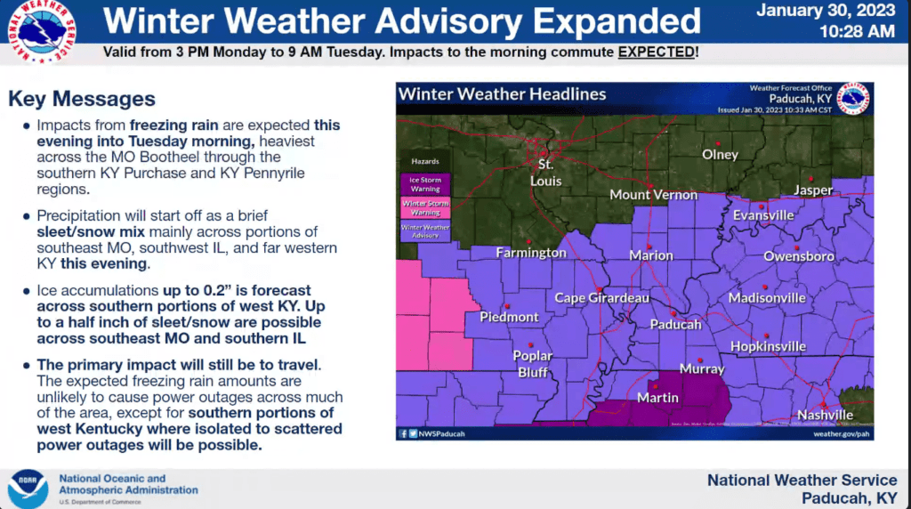 Winter Weather Should Bring Ice Mix Monday Night Into Tuesday - Vimarsana News