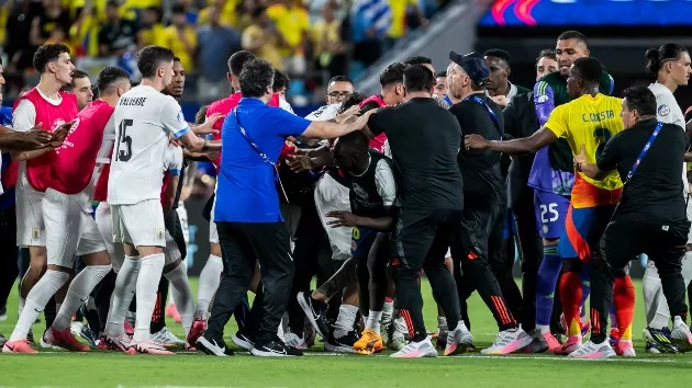 Brawl breaks out between players and fans after Colombia-Uruguay Copa  America match | 107.9 The Lake