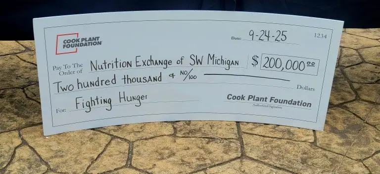 Cook Foundation check