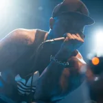 Concert show of rap-rock American band Crazy Town. Live on stage. MOSCOW - 21 NOVEMBER^2015