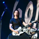 Lead singer and guitarist Joe Duplantier from Gojira^ perfoming live at Bloodstock Open Air Festival Uk^ 13th August 2016