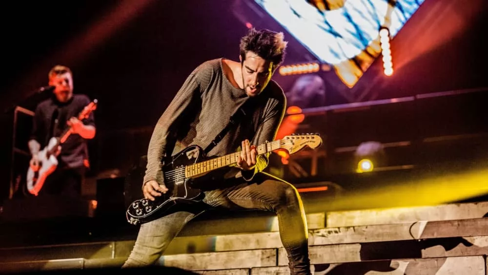 All Time Low perform at the 3 Arena^Dublin on February 16th in Dublin^Ireland.