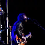 Dan Auerbach of the Black Keys playing guitar and singing on stage during the Deck the Hall Ball in Seattle^ WA on December 8^ 2010.