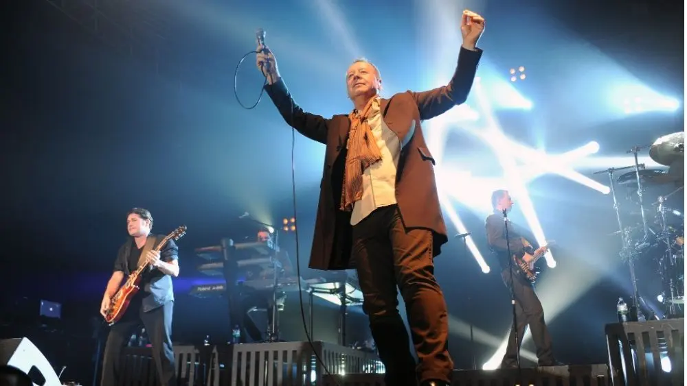 Singer James Kerr of Simple Minds during performance in Prague^ Czech republic^ February 28^ 2014