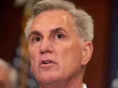 US House Republican Leader Kevin McCarthy speaks with reporters; Washington^ DC^ Nov 15^ 2022: