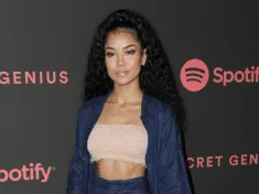 Jhene Aiko arrives at Spotify's Second Annual Secret Genius Awards held at Ace Hotel on November 16^ 2018 in Los Angeles^ California.