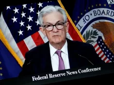 Fed Chair Jerome Powell via CNBC Television YouTube Channel^ on a Macbook Pro